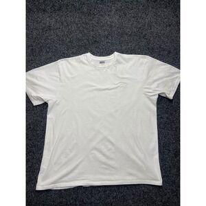 CSG Mens Basic White Short Sleeve Crew Neck Cotton T-Shirt Size 2XL RN69778